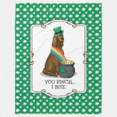 St. Patrick's Day Irish Setter Dog (red 1) Funny Fleece Deken (Voorkant)