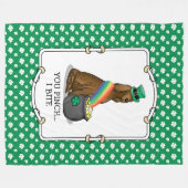 St. Patrick's Day Irish Setter Dog (red 1) Funny Fleece Deken (Voorkant (Horizontaal))