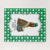 St. Patrick's Day Irish Setter Dog (red 1) Funny Legpuzzel (Horizontaal)