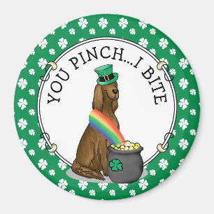 St. Patrick's Day Irish Setter Dog (red 1) Funny Magneet