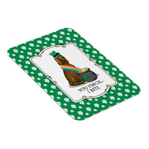 St. Patrick's Day Irish Setter Dog (red 1) Funny Magneet