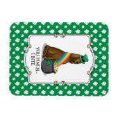 St. Patrick's Day Irish Setter Dog (red 1) Funny Magneet (Horizontaal)