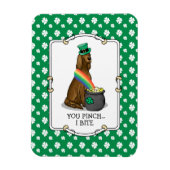 St. Patrick's Day Irish Setter Dog (red 1) Funny Magneet (Verticaal)