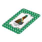 St. Patrick's Day Irish Setter Dog (red 1) Funny Magneet (Linkerzijde)
