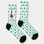 St. Patrick's Day Irish Setter Dog (red 1) Funny Sokken (Rechts)