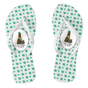 St. Patrick's Day Irish Setter Dog (red 1) Funny Teenslippers