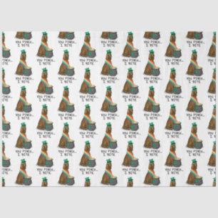 St. Patrick's Day Irish Setter Dog (red 1) Funny Tissuepapier