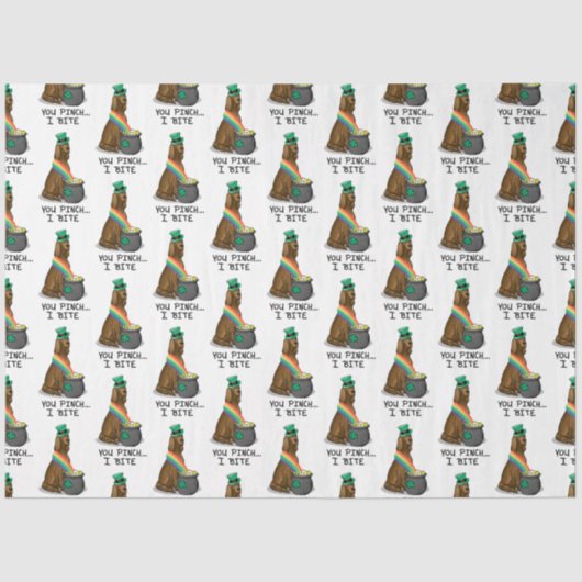 St. Patrick's Day Irish Setter Dog (red 1) Funny Tissuepapier (Voorkant)