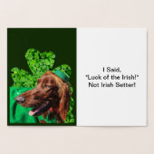 St. Patrick's Day Irish Setter in Clovers, ZSSG Folie Kaarten (Binnen)