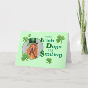 St. Patrick's Day Irish Setter Kaart