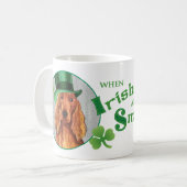 St. Patrick's Day Irish Setter Koffiemok (Voorkant links)