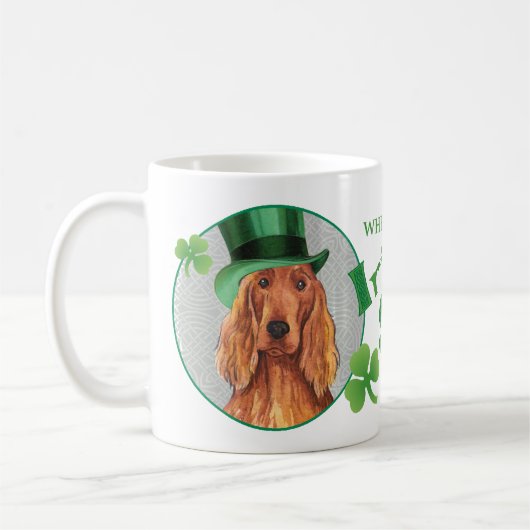 St. Patrick's Day Irish Setter Koffiemok (Links)