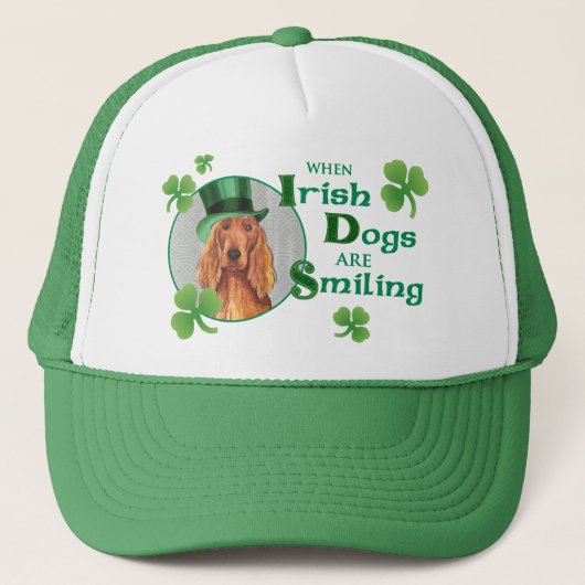 St. Patrick's Day Irish Setter Trucker Pet (Voorkant)