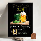 St Patricks Day Irish Shamrock Beer Holiday Party Kaart