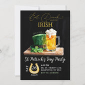 St Patricks Day Irish Shamrock Beer Holiday Party Kaart (Voorkant)