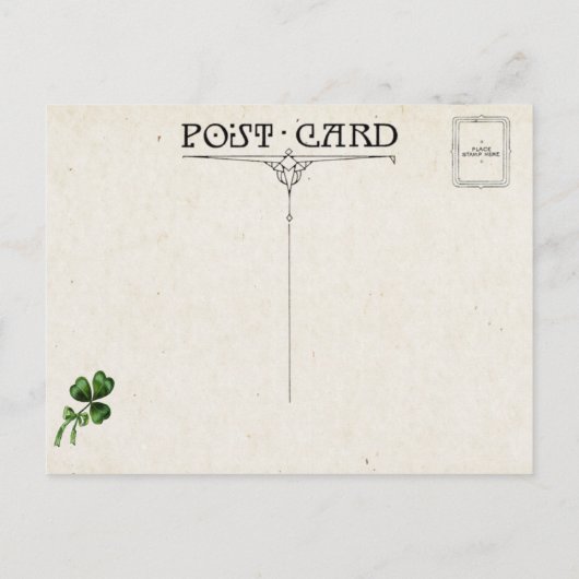 St. Patrick's Day Irish Shamrock Blessing Briefkaart (Achterkant)