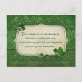 St. Patrick's Day Irish Shamrock Blessing Briefkaart (Voorkant)