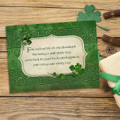 St. Patrick's Day Irish Shamrock Blessing Briefkaart
