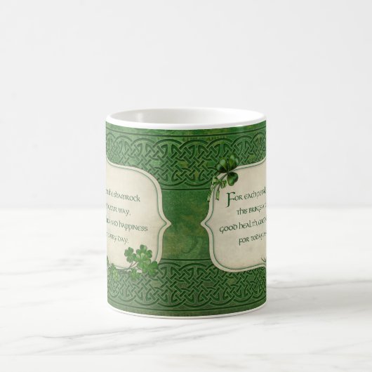 St. Patrick's Day Irish Shamrock Blessing Koffiemok (Center)