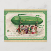 St Patricks Day  Irish Shamrock Blimp Briefkaart (Voorkant)