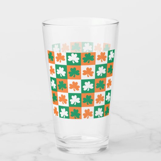St. Patrick's Day Irish Shamrock Clover Beer Glas (Achterkant)