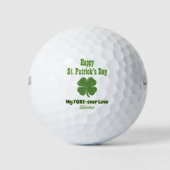 St Patricks Day Irish Shamrock Clover Forever Love Golfballen (Voorkant)