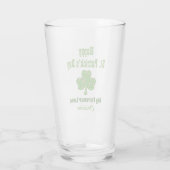 St Patricks Day Irish Shamrock Clover Love Pint Glas (Achterkant)