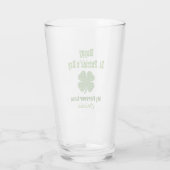 St Patricks Day Irish Shamrock Clover Love Pint Glas (Achterkant)