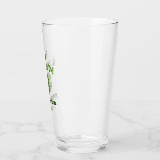 St Patricks Day Irish Shamrock Clover Love Pint Glas (Links)