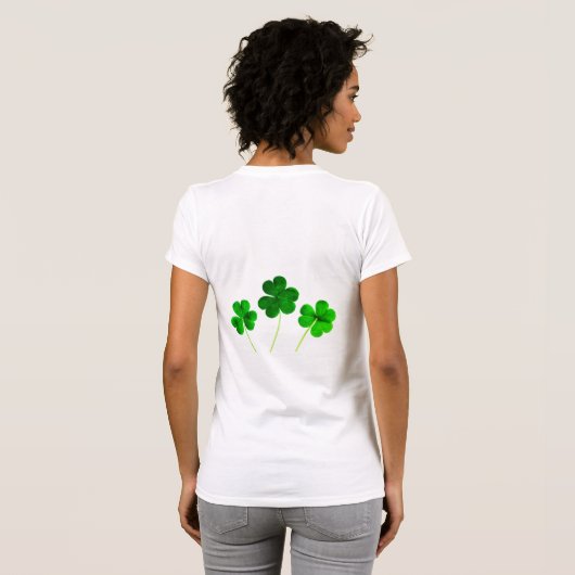 St Patrick's Day Irish Shamrock Clover Schattige 2 T-shirt (Achterkant volledig)