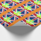 St. Patrick's Day Irish Shamrock Clover UK Flag Cadeaupapier (Hoek)