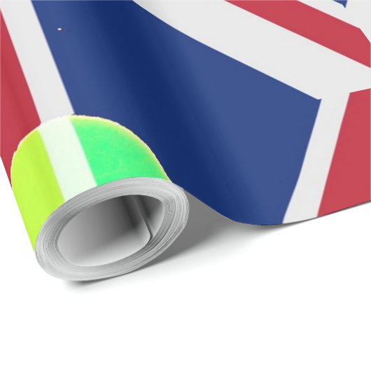 St. Patrick's Day Irish Shamrock Clover UK Flag Cadeaupapier (Rol Hoek)