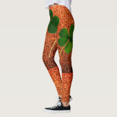 St Patrick's Day Irish Shamrock Gold Glitter Green Leggings (Links)
