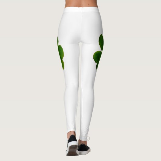 St Patrick's Day Irish Shamrock Green Text 2020 Leggings (Achterkant)