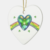 St. Patricks Day Irish Shamrock Heart Keramisch Ornament (Links)