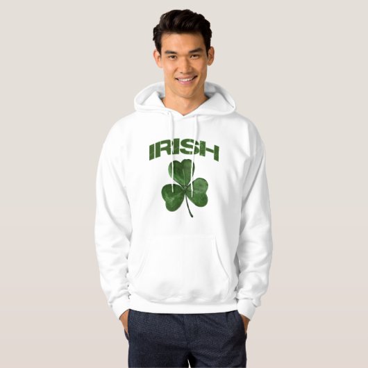 St. Patrick's Day Irish Shamrock Hoodie (Voorkant volledig)