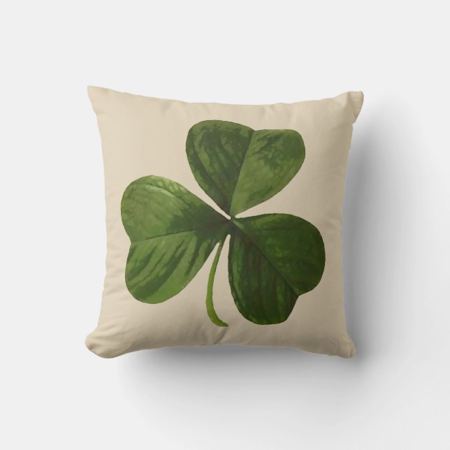St Patrick's Day Irish Shamrock Kussen (Voorkant)