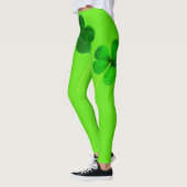 St Patrick's Day Irish Shamrock Neon Green Girly Leggings (Links)