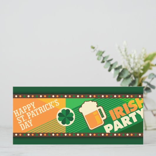 St Patrick's Day Irish Shamrock Party (Staand voorkant)