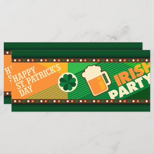 St Patrick's Day Irish Shamrock Party (Voorkant / Achterkant)