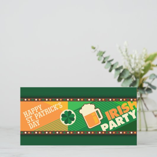 St Patrick's Day Irish Shamrock Party (Staand voorkant)