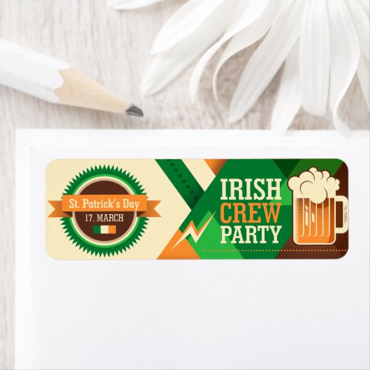 St Patrick's Day Irish Shamrock Party Etiket (Insitu)