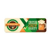St Patrick's Day Irish Shamrock Party Etiket (Voorkant)