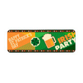St Patrick's Day Irish Shamrock Party Etiket (Voorkant)