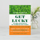St. Patricks Day Irish Shamrock Party Invitation Kaart (Staand voorkant)
