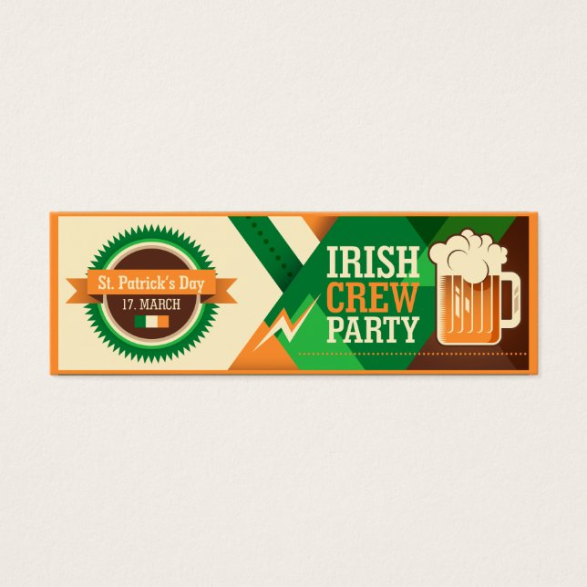 St Patrick's Day Irish Shamrock Party Mini Visitekaartjes (Voorkant)