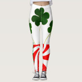 St Patrick's Day Irish Shamrock Peppermint 2020 Leggings (Voorkant)