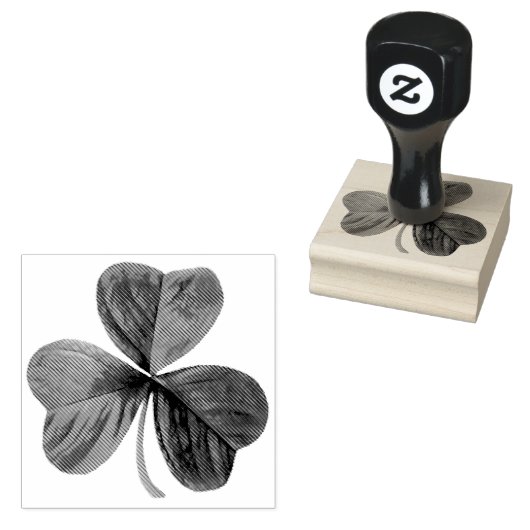 St Patrick's Day Irish Shamrock Rubberstempel (Gestempeld)