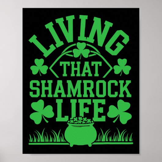 St Patricks Day Irish Shamrock Shenanigan Ierland Poster (Voorkant)