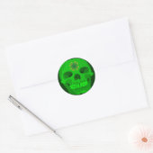 St Patrick's Day Irish Shamrock Skull Ronde Sticker (Envelop)